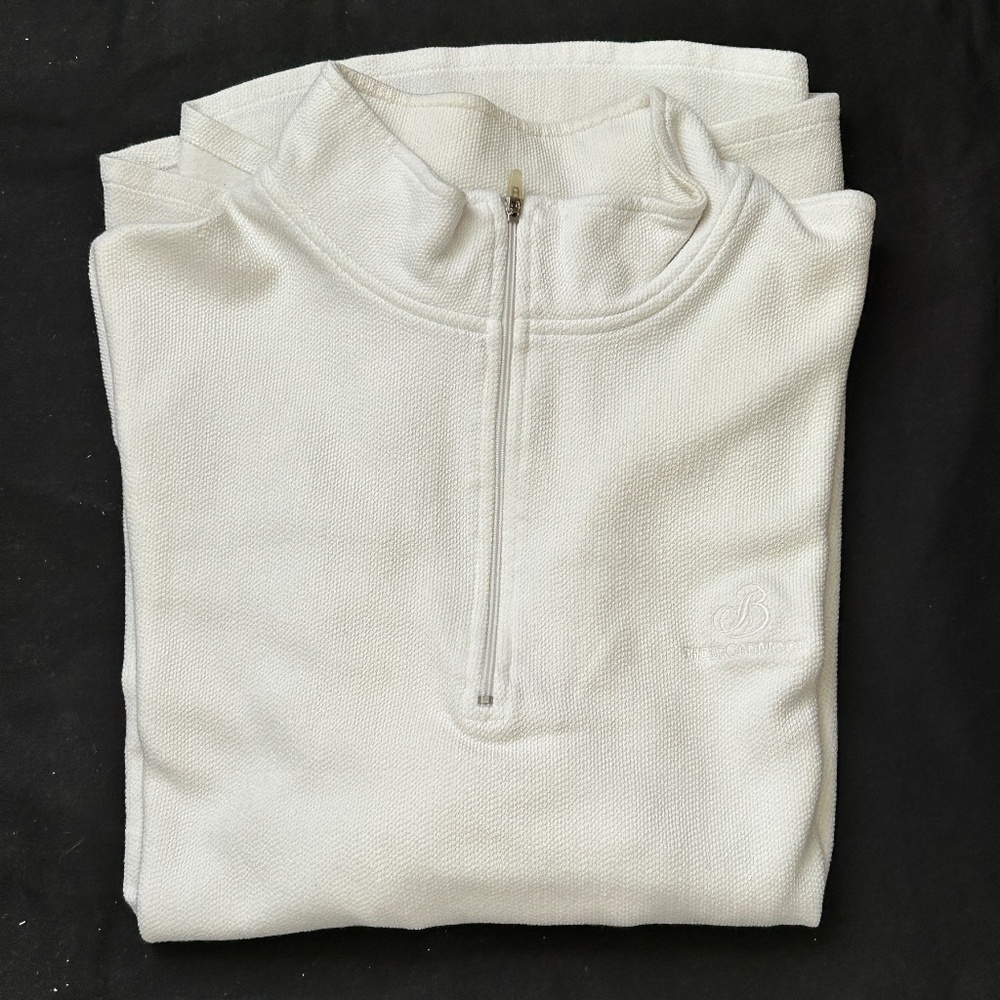The Broadmoor Sweatshirt Mens XL Quarter Zip Resort Mock Pullover Brushed Knit